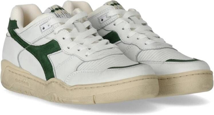 Diadora Gebruikte Wit Groene Sneaker B.560 White Heren