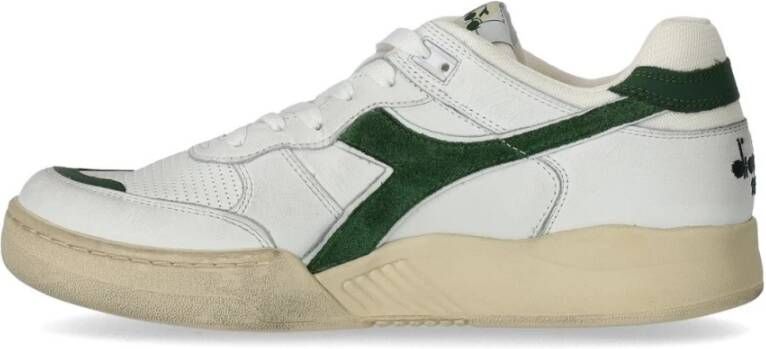 Diadora Gebruikte Wit Groene Sneaker B.560 White Heren