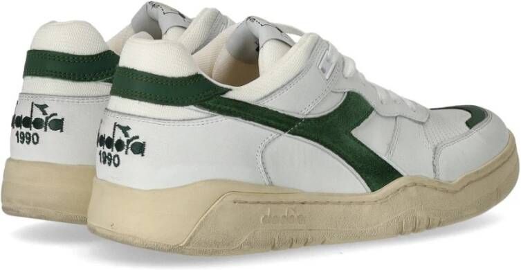 Diadora Gebruikte Wit Groene Sneaker B.560 White Heren