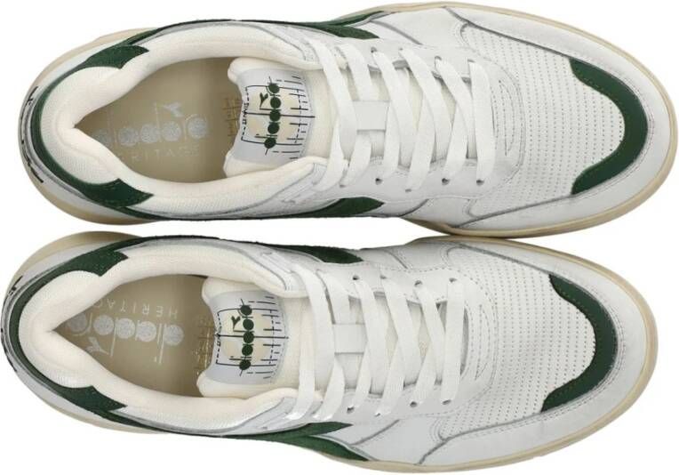 Diadora Gebruikte Wit Groene Sneaker B.560 White Heren