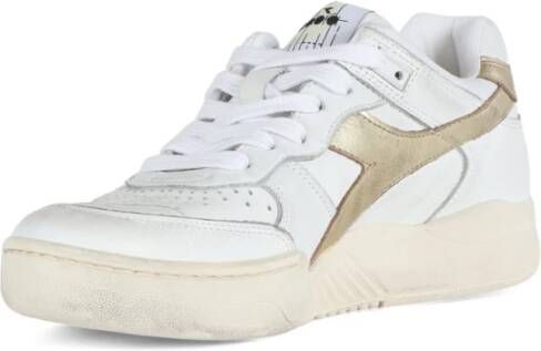 Diadora Gelamineerde leren sneakers White Dames