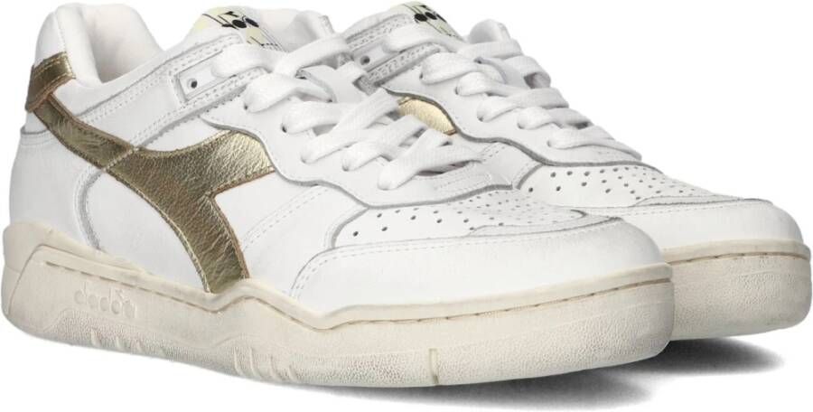 Diadora Gelamineerde Witte Lage Damessneakers White Dames