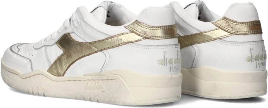 Diadora Gelamineerde Witte Lage Damessneakers White Dames