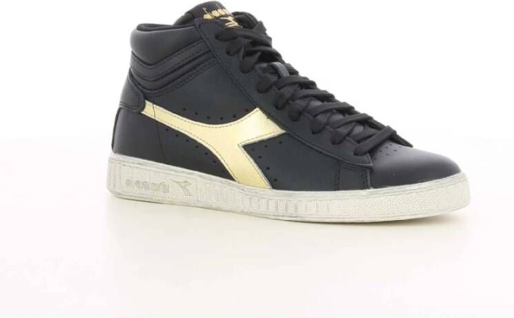 Diadora Gouden High Top Sneakers Game Stijl Black Dames