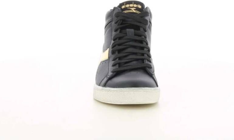 Diadora Gouden High Top Sneakers Game Stijl Black Dames