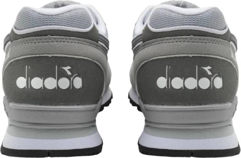 Diadora Grijze Sportieve Rubberen Zool Heren Sneakers Gray Heren