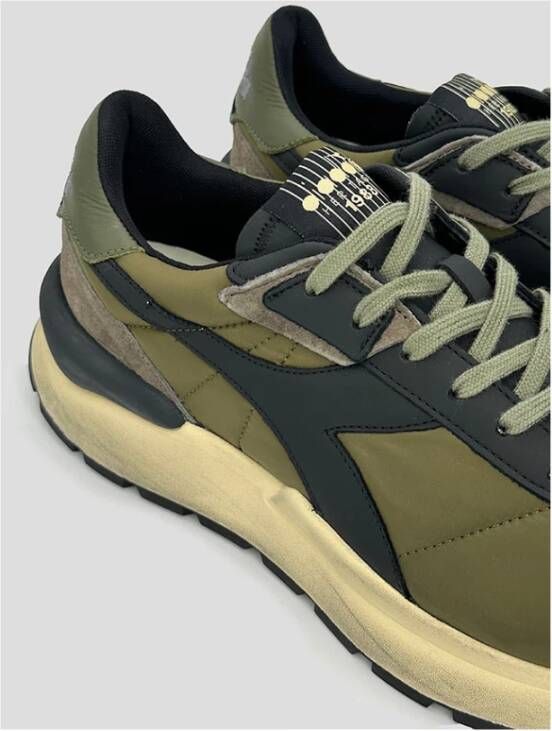 Diadora Groene Elite Sneaker Waterbestendige Afwerking Green Heren