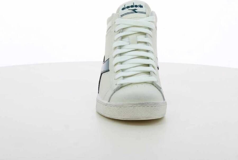 Diadora Groene Hoge Top Gewaxte Sneakers White Dames