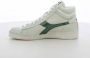 Diadora Groene Hoge Top Gewaxte Sneakers White Dames - Thumbnail 4