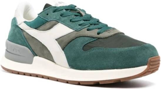 Diadora Groene Sneakers Panel Design Logo Patch Green Heren