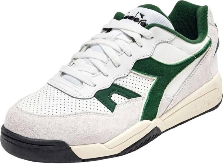 Diadora Groene Sportieve Sneakers Rubberen Zool Green Heren