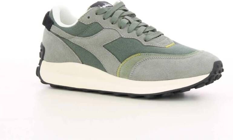 Diadora Groene Suède Race Schoenen Green Heren