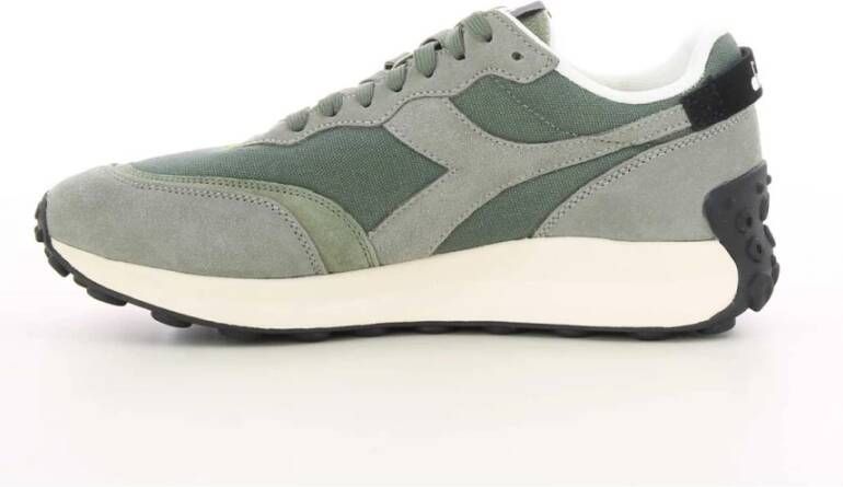 Diadora Groene Suède Race Schoenen Green Heren