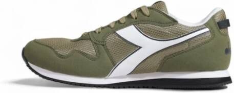 Diadora Groene Veterschoenen voor Mannen Green Heren