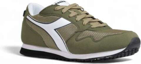 Diadora Groene Veterschoenen voor Mannen Green Heren