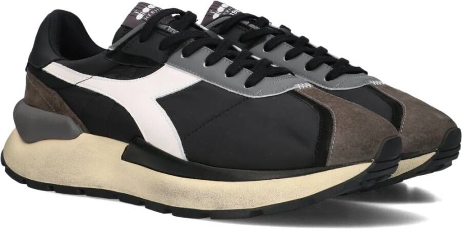 Diadora Heren Runner Sneakers Zwart Textiel Black Heren