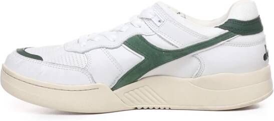 Diadora Heritage Sneakers met Leren Bovenwerk White Heren