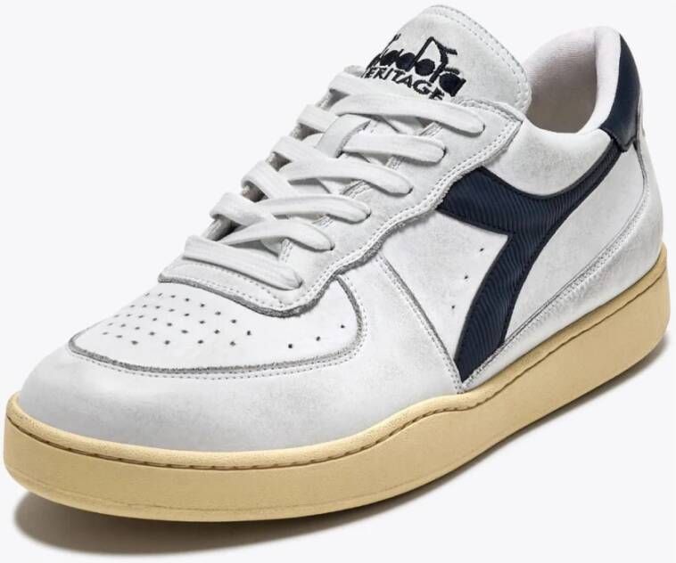 Diadora Laag gebruikte basketbalschoenen White Heren