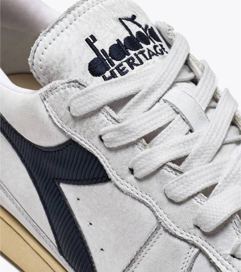 Diadora Laag gebruikte basketbalschoenen White Heren