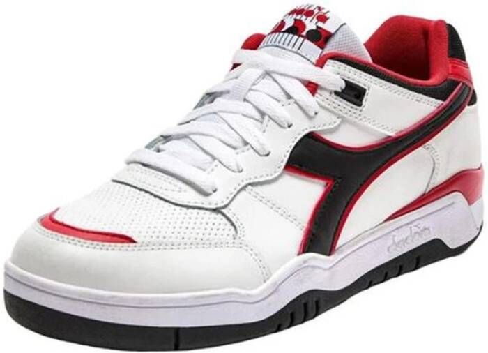 Diadora Leren sneaker met 3 5 cm hak White Heren