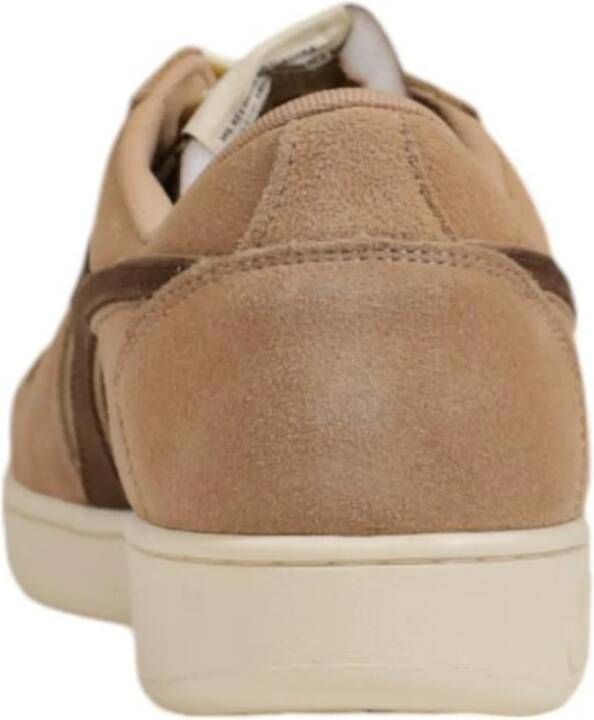 Diadora Leren Stoffen Sneaker Heren Collectie Beige Heren