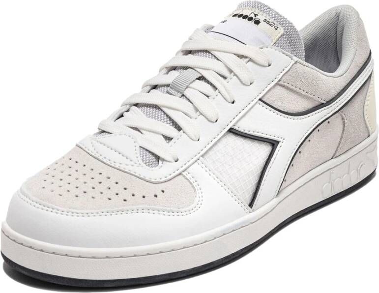 Diadora Low Tech Basketbalsneakers Wit Grijs White Heren