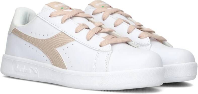 Diadora Meisjes Retro Sneakers Wit Beige White Dames