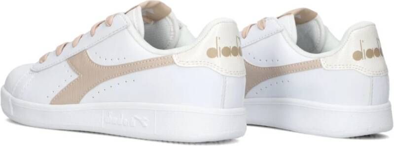 Diadora Meisjes Retro Sneakers Wit Beige White Dames