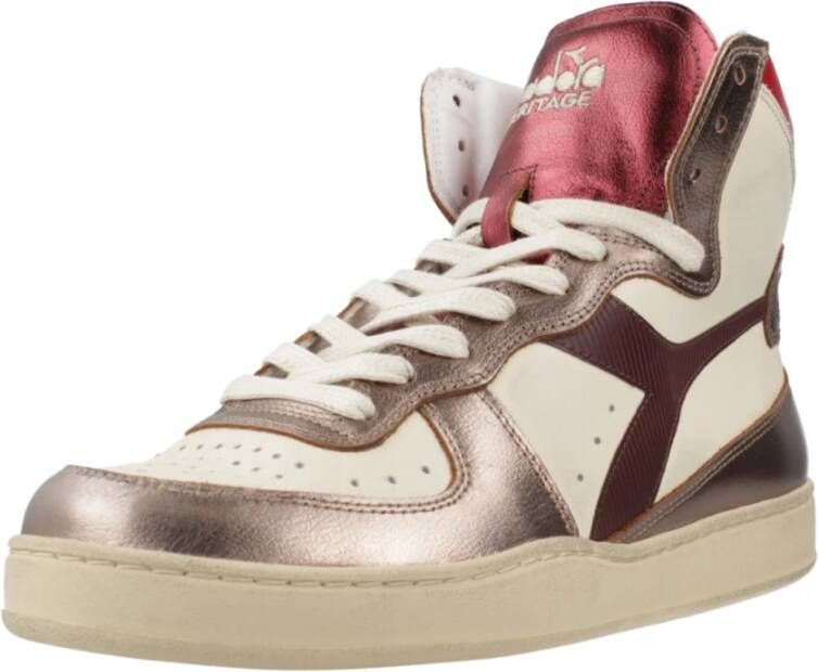 Diadora Metal Mix Basketbalsneakers Beige Dames