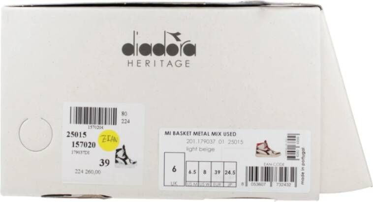 Diadora Metal Mix Basketbalsneakers Beige Dames