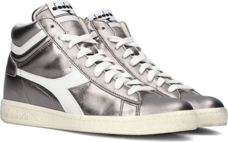 Diadora Metallic High Top Dames Sneakers Gray Dames