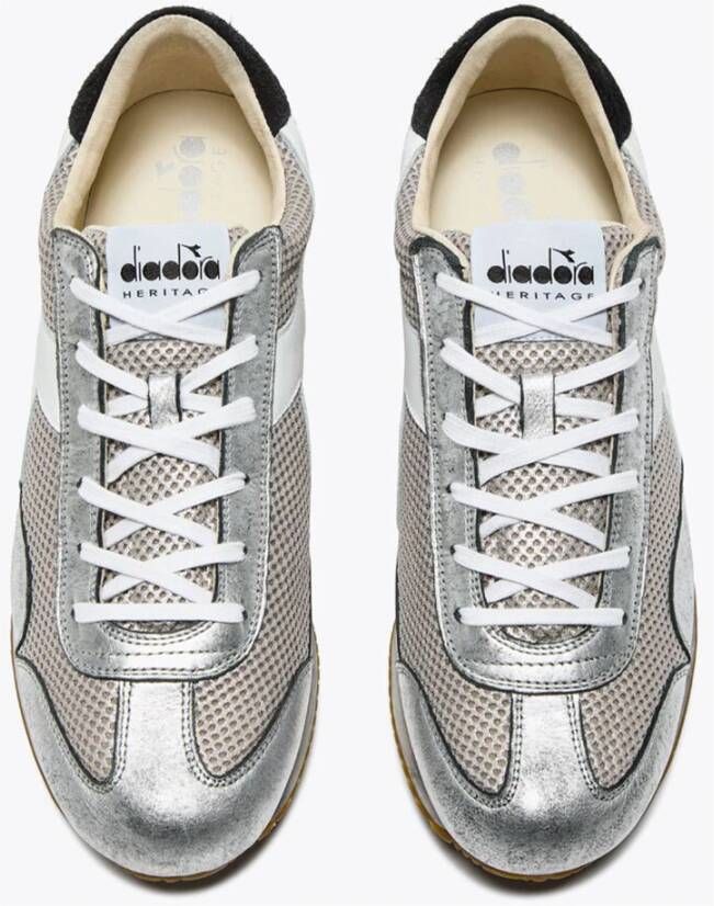 Diadora Metallic Silver Stellar SW Sneakers Gray Dames