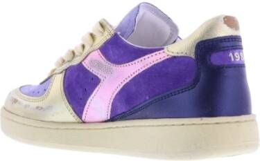 Diadora Mi Basket Low Metal Pigskin Us Paars Dames