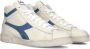 Diadora Offwhite Hoge Sneakers Blauwe Accenten White Dames - Thumbnail 3