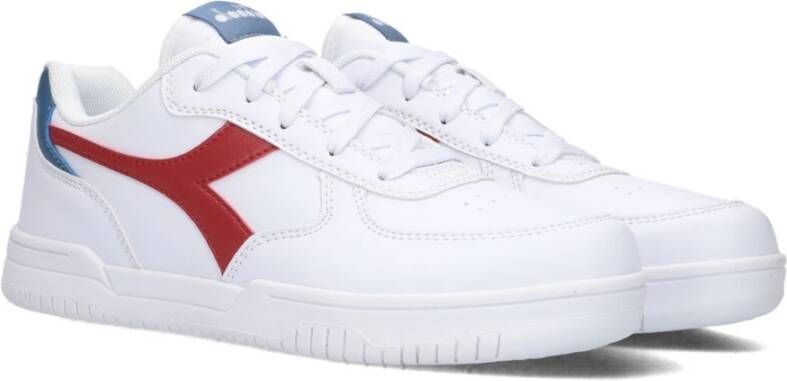 Diadora Raptor Low GS Sneakers Wit Rood White Heren