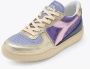 Diadora Sneakers Dames Lage sneakers Damesschoenen Leer MI bask L metal Paars - Thumbnail 5