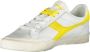 Diadora Witte Stoffen Sneaker met Contrastdetails White Dames - Thumbnail 3