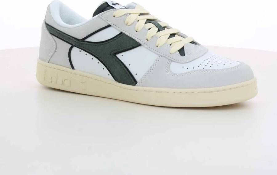 Diadora Groene Magic Basket Lage Sneakers Wit Heren