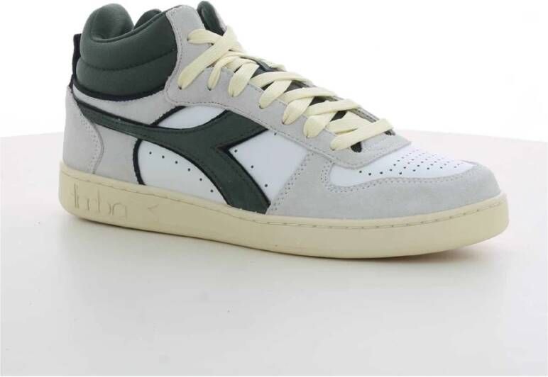 Diadora Groene Magic Basket M Sneakers Wit Heren