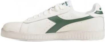 Diadora Stijlvolle Leren en Stoffen Sneakers White Heren