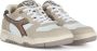 Diadora Combi Sneaker Vilt Tong Sneakers Leren Sneaker Heren Beige - Thumbnail 4