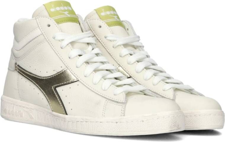 Diadora Witte Hoge Metalen Sneakers White Dames