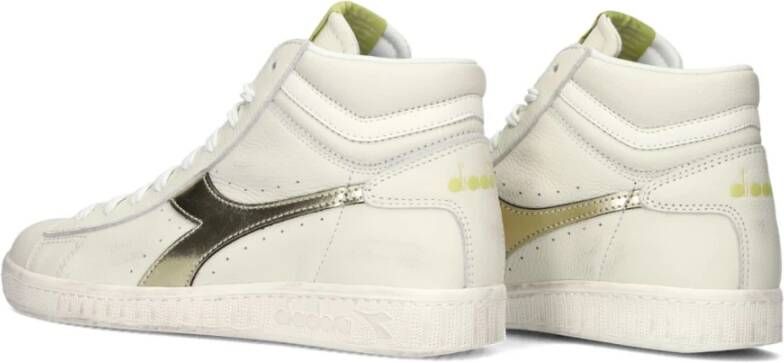 Diadora Witte Hoge Metalen Sneakers White Dames