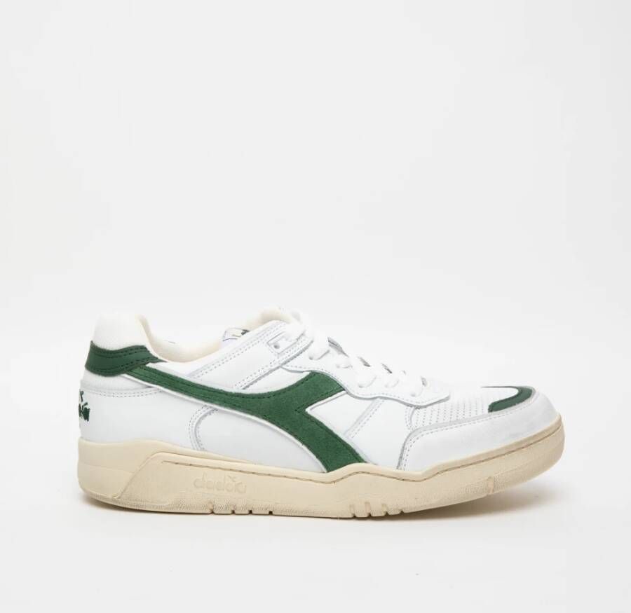 Diadora Witte leren tennisschoenen White Heren