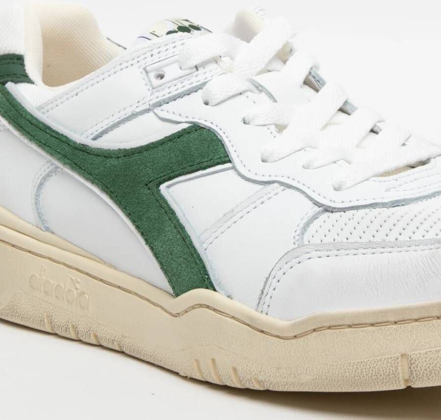 Diadora Witte leren tennisschoenen White Heren