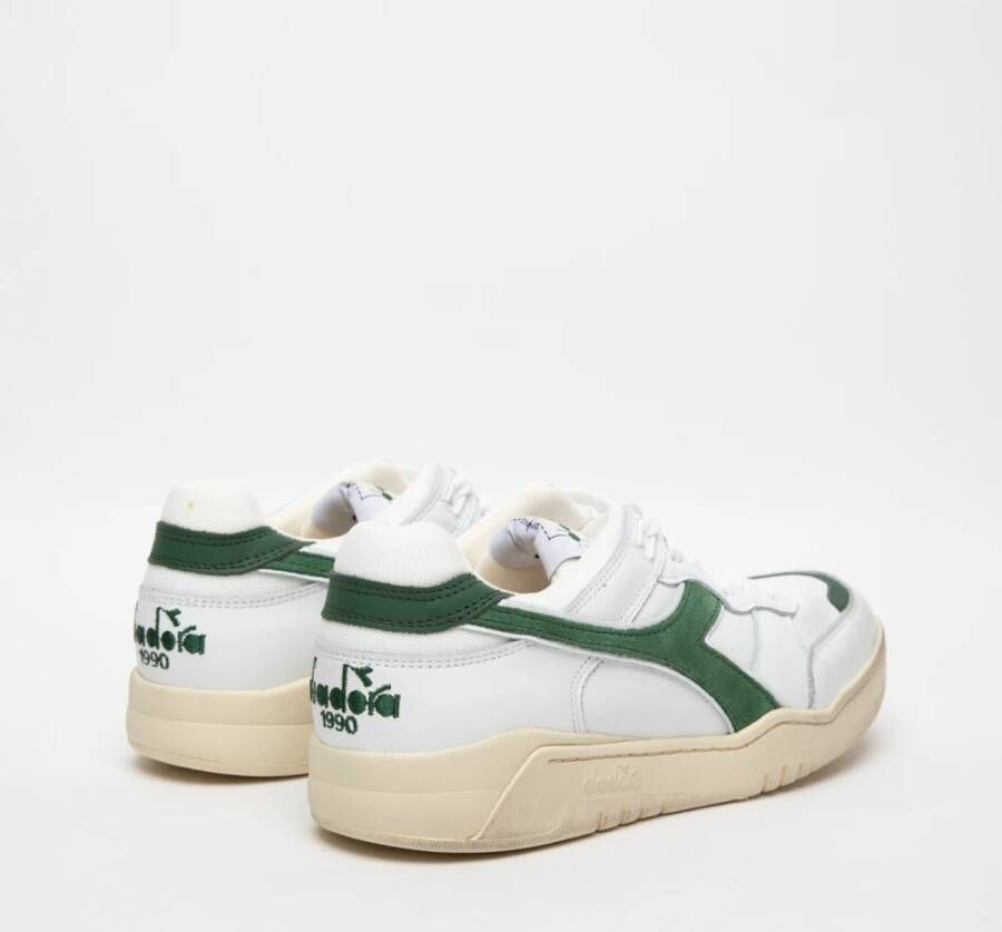 Diadora Witte leren tennisschoenen White Heren