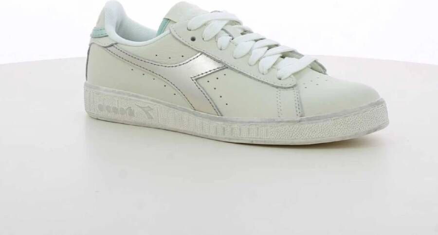 Diadora Zilver Lage Waxed Sneakers White Dames