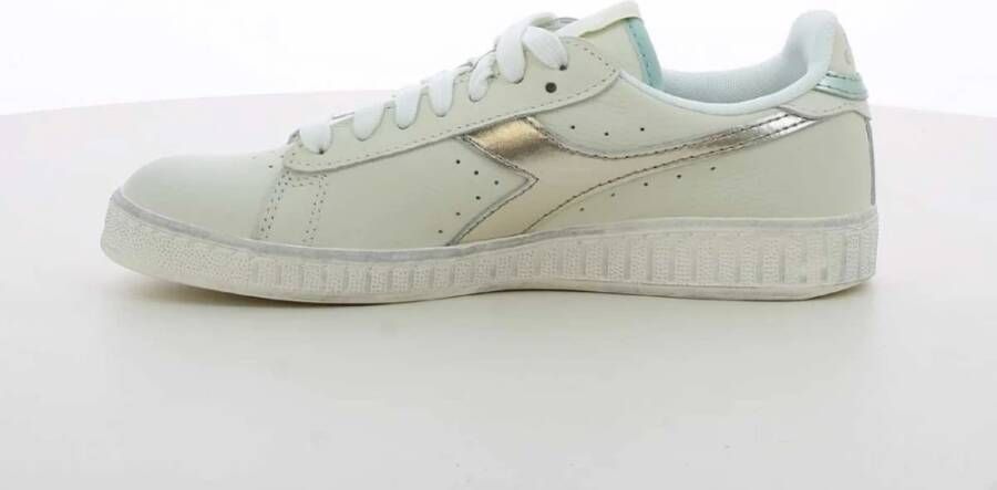 Diadora Zilver Lage Waxed Sneakers White Dames