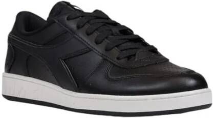 Diadora Zwarte Leren Sneaker Herfst Winter Collectie Black Heren