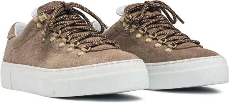 Diemme Lage Sport Taupe Suède Sneakers Brown Heren